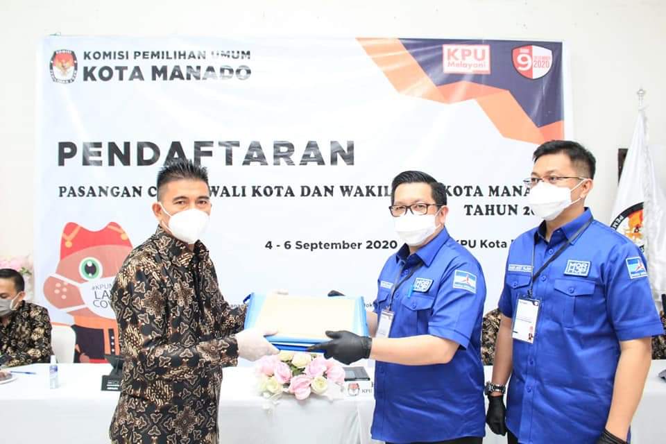 Ikuti Protokol Covid, MOR-HJP Daftar ke KPU Manado